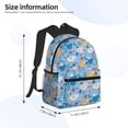 thumbnail image 4 of Lsque Cute Chickens and Flowers Classic Casual Backpack - Large Capacity Water-Resistant Backpack for School, Work, Travel, and Outdoor Activities, 4 of 8