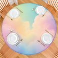 thumbnail image 2 of Dreamy Pastel Sky Round Fitted Tablecloth with Elastic Edge,Dining Table Cover Waterproof,Outdoor Round Tablecloth for Camping,Dining,Indoor and Outdoor, 2 of 7