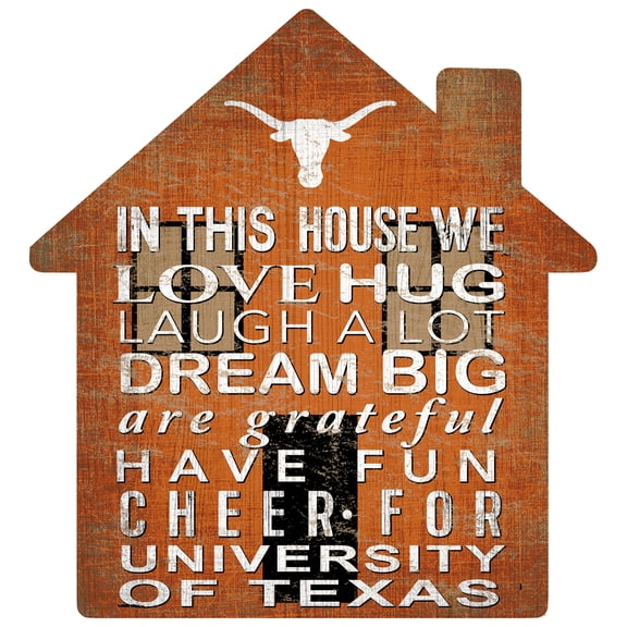 Texas Longhorns 12'' Team House Sign