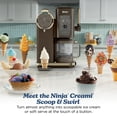 thumbnail image 3 of Ninja CREAMi Scoop & Swirl Ice Cream Maker, Soft Serve, CreamiFIT, Gelato, Frozen Custard, 13 Programs, (2) 16 Oz Pint Containers & Lids, NC701BR Mocha, 3 of 17