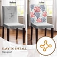 thumbnail image 5 of Summer Red Ocean Coral Chair Covers Set of 8 Blue Gradient Chair Back Covers Stretch Removable Washable Slipcovers Protector for Dining Room Kitchen Party Decor, 5 of 5