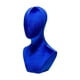 thumbnail image 3 of Cabeza de maniquí, modelo de exhibición de pelucas, perchero para sombreros, soporte de exhibición de sombreros multiusos Azul oscuro, 3 of 9