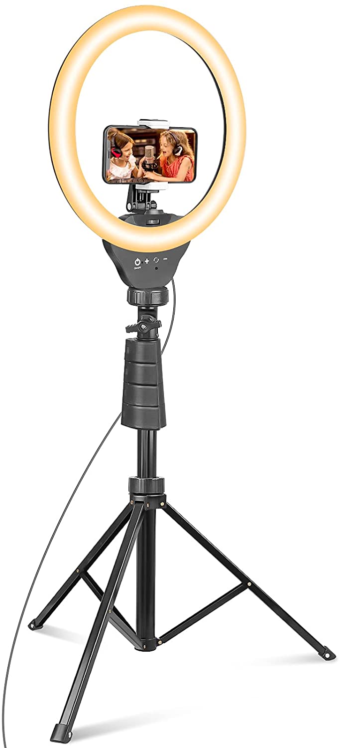 UBeesize 12’’ Ring Light with Tripod, Selfie Ring Light with 67’’ Tripod Stand, Light Ring for