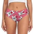 thumbnail image 1 of Balery French Bulldog Ropa Interior de Algodón para Mujer con Dibujo – Braguitas Cómodas y Elásticas, Estilo Clásico-X-Small, 1 of 6