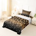 thumbnail image 3 of Homewish Brown Cheetah Print Twin Sheets for Girls, Princess Glitters Printed Bedding, 3 Pieces (1 Flat Sheet, 1 Fitted Sheet and 1 Pillowcase), 3 of 6