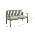 thumbnail image 7 of Ulax Furniture Outdoor Gray Patio Bench with Aluminum Frame and Sunbrella Cushions, 7 of 7