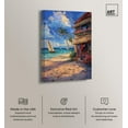 thumbnail image 3 of Art Remedy Modern Coastal Canvas, 24" x 36", Gallery Wrapped, Shopping at the Beach II, 3 of 7