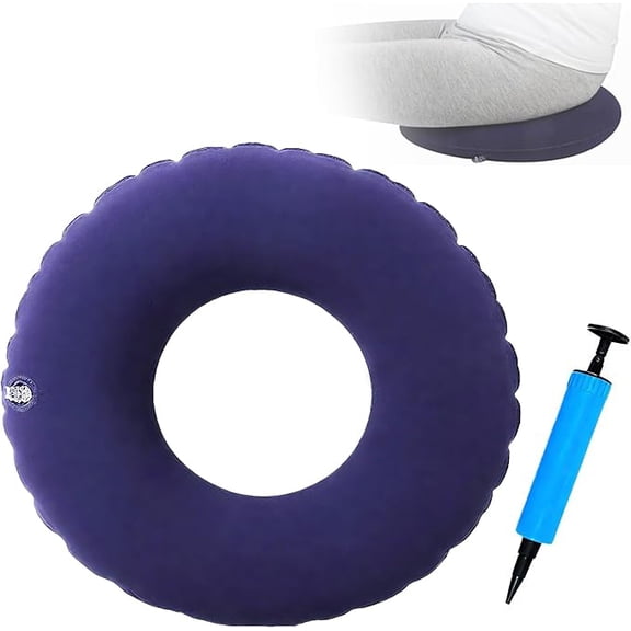 Round Inflatable Cushion Ring Donut Seat Pillows with Pump, Medical Pressure Sores Relief