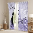 thumbnail image 3 of Feelyou Elegant Paris Girl Black Out Curtains, Chic Melody Music Curtains Pack of 2 (42x63 Each), Fashion Eiffel Tower Bedroom Curtains, Blackout Curtains Room Decor, 3 of 6