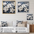 thumbnail image 4 of Designart "Magnolias Woven In White And Blue II" Magnolias Wall Art Prints, 4 of 7