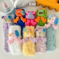 thumbnail image 4 of Onlysocks Funny Cozy Fluffy Cartoon Monster Silly Socks for Family, 3D Crazy Novelty Face Winter Warm Thick Socks, Green, 4 of 4