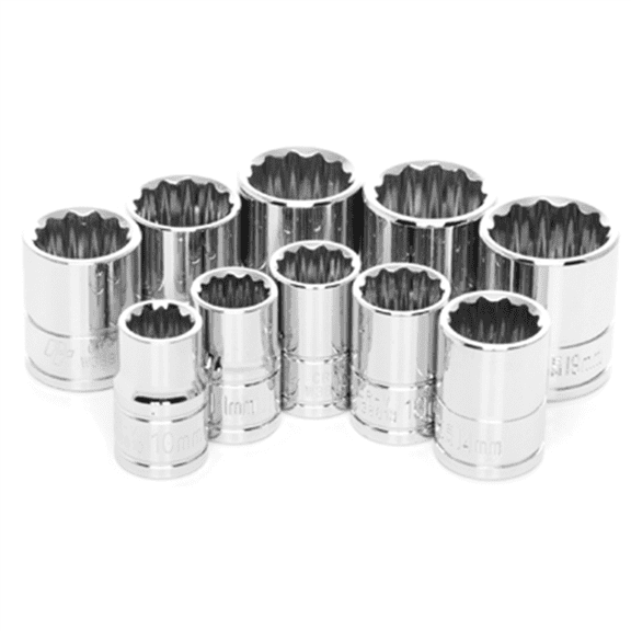 Wilmar Corp. / Performance Tool 10 Piece 3/8" Drive 12pt Metric Socket Set