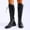 Black, variant on BRGZLK Women Lace Up Knee High Boots Autumn Winter Vintage Round Toe Low Chunky Heel Solid Color Comfort Knee Length Boots Flat Tie Up Boot Black 43