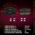 thumbnail image 2 of Metrix Premium Chassis Parts - Front Ceramic Disc Brake Pad Set D1210 Fits 2006-2018 Toyota RAV4, 2008-2014 Scion xD, 2008-2015 xB, 2009-10 Pontiac Vibe, 09-19 Corolla, Matrix, Lexus HS250h, Prius V, 2 of 9