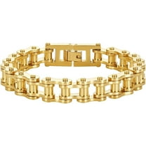 Bike Chain Link Bracelet, Stainless Steel Chain Bracelet for Men, Fashionable and Versatile Motorcycle Chain Bracelet, Holiday/Anniversary/Valentine's Day Gift