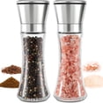 thumbnail image 1 of 2Pcs de Molinillo Manual de Sal y Pimienta, Moledor de Especias de Acero Inoxidabley Vidrio con Rudeza Ajustable para Pimienta, Especias o Sal Marino (6 oz/180 ml), 1 of 5