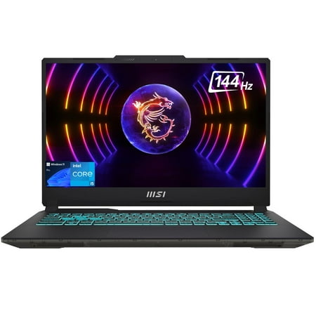 MSI Cyborg Gaming Laptop, 15.6" FHD IPS 144hz Display, 12th Gen Intel Core i5-12450H Up to 4.40 GHz, GeForce RTX 4050, 8GB DDR5, 512GB PCIe 4.0, RGB Keyboard, Wi-Fi 6, Type-C, RJ45, HDMI, Win11 Pro