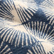 NICOLE MILLER NEW YORK Kendall Slinky Geo Handcrafted Area Rug, 100% Wool Rug, Navy Blue, 9'x12'