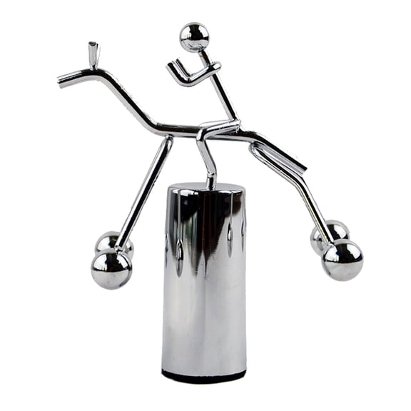 Yongcuo Dynamic Kinetic Art Sculpture Balance Desk Decor | Stress Relief Metal Figure for Office & Home | Unique Gift Idea