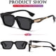 thumbnail image 5 of Gafas de Sol AIEYEZO con Montura Cuadrada Rectangular de Moda UV400, 5 of 7