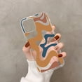 thumbnail image 1 of Funda de teléfono con patrón abstracto de remolino líquido en Beige y verde salvia para iPhone 11, 12 pro, XS MAX, 8, 7, 6, 6S Plus, X, 5S, SE, 2020, XR, 1 of 4