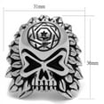 thumbnail image 2 of Luxe Jewelry Designs Men's Stainless Steel Skull Shaped Biker Style Ring - Size 12, 2 of 4