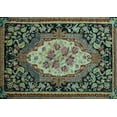 thumbnail image 1 of Ahgly Company Indoor Rectangle Medallion Light Blue French Area Rugs, 2' x 5', 1 of 4