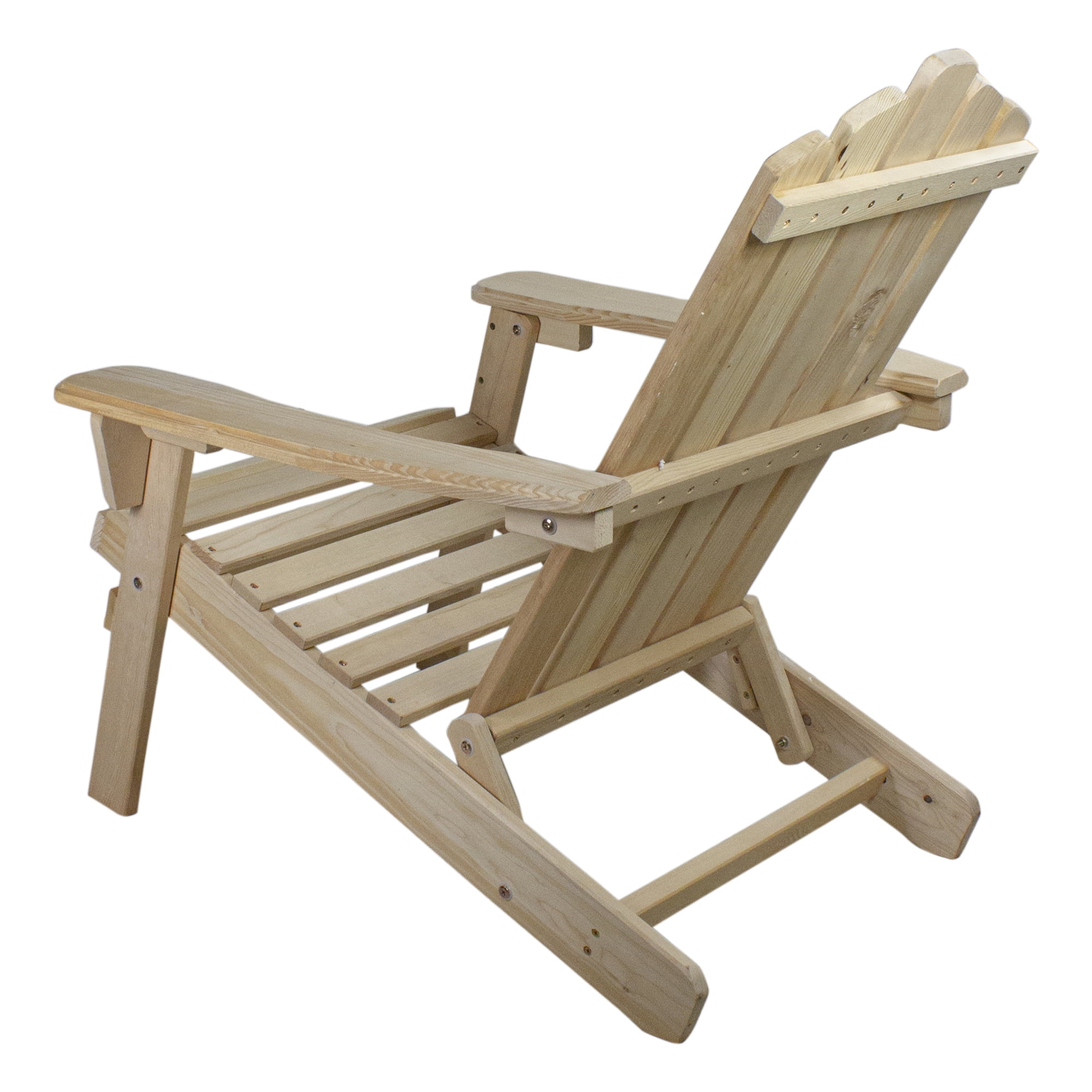 Northlight 36" Natural Brown Classic Folding Wooden Adirondack Chair