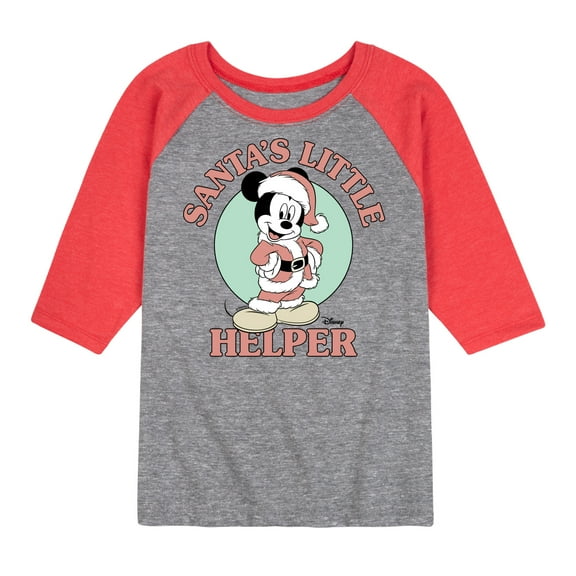 Disney - Santas Little Helper - Toddler & Youth Raglan Graphic T-Shirt