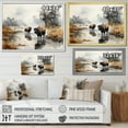 thumbnail image 4 of Designart "Misty Morning Grazing Grey Buffalo Serenity II" Animals Canvas Print, 4 of 5