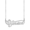 Personalized Religious Name Necklace with Heart and Cross