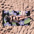 thumbnail image 4 of Lksixu Microfiber Floral Beach Towel, Cute Flowers Prints Sand Free Absorbent Beach Towel Lightweight Soft Bath Towels Quick Dry Skin-Friendly Sport Towels for Seaside Camping Yoga Gym(28x59 inch), 4 of 5