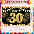 thumbnail image 2 of Golden Theme Dirty 30 Banner Sparkling Design 30th Birthday Display Firework Pattern Balloon Decoration Party Backdrop for 30th Birthday Party Adult Celebration Milestone Event, 2 of 9
