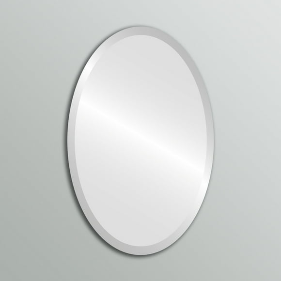 OVALCREST - 30" x 40" Clare Oval Frameless Beveled Mirror