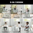 thumbnail image 2 of Silla alta Jeep Milestone 6 en 1 de Delta Children: silla alta que se convierte en taburete, asiento elevado, silla para niños pequeños, mesa de actividades, escritorio y silla, verde salvia, 2 of 5
