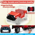 thumbnail image 4 of Joyracer 24V 2 Seater Kids Ride on Truck with Remote Control, 4×200W Motor, Electric Battery Powered Toys Car w/ 4 Wheels Spring Suspension, 3 Speeds, LED Lights, Bluetooth Music, Red, 4 of 10
