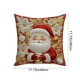 thumbnail image 3 of YIKA Christmas Tree Snowflake Reindeer Pillowcase Christmas Pillow Cover Holiday Decoration Sofa Decoration Linen Pillow Home Sofa Holiday Decoration Pillow Cover C, 3 of 6