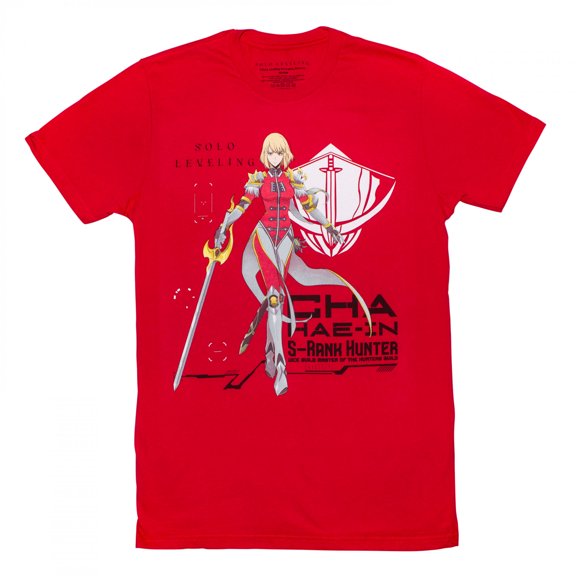 Solo Leveling Cha Hae-In Red T-shirt-Small