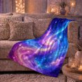 thumbnail image 6 of Soft Galaxy Spiral with Blue Pink Glow, Dreamy Celestial Style for Space Lovers, Pastel Star Cloud and Birthday Gift, Cozy Flannel Blanket for Bedroom and Reading Nook, Celestial Home Decor, 6 of 9