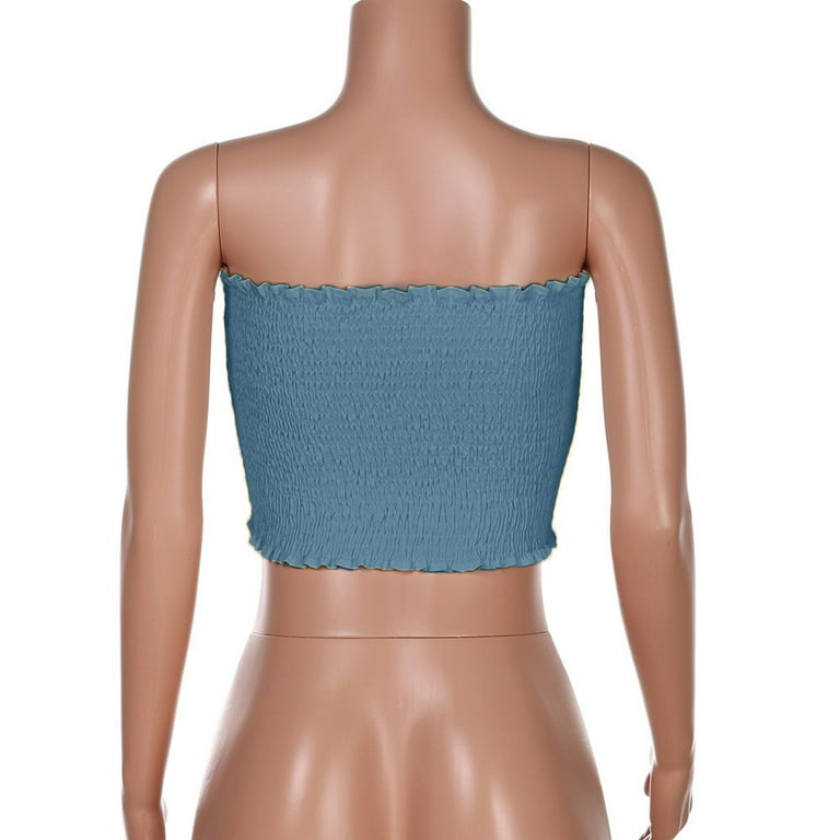 twifer womens tops women strapless elastic boob bandeau tube tops bra  lingerie wrap 