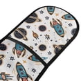 thumbnail image 2 of Dailycode Double Sided Oven Mitt with Loop Heat Resistant Kitchen Long Potholders 7" x 35" Cartoon Space Rockets and Planets, 2 of 6