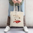 thumbnail image 2 of Stylish Canvas Tote Bag with Vibrant Orange and Pink Splash Design - Perfect for Shopping Travel and Parties, 2 of 4
