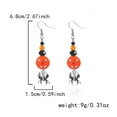 thumbnail image 5 of 1 Pcs Halloween Pumpkin Earrings For Women - Gothic Black Dangle Earrings, Trendy Spooky Jewelry For Halloween Cosplay, Parties and Everyday Wear,Four styles(C), 5 of 8