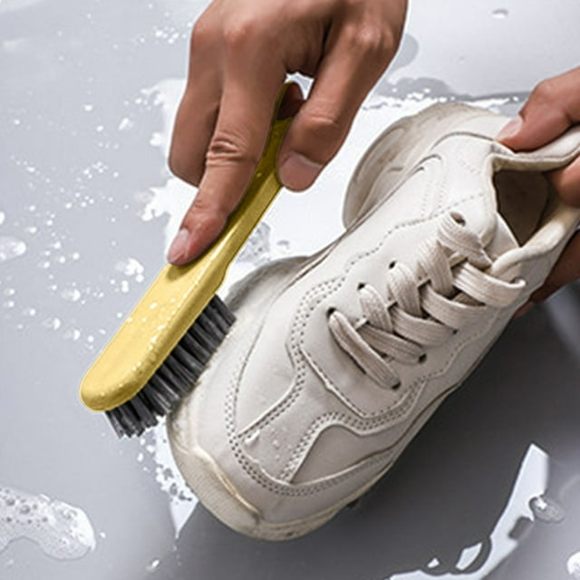 Cepillo de Lavandería de Mango Largo, Cepillo de Zapatos de Cerdas Suaves, Herramienta Multifuncional para Lavar Zapatos Que No Los Daña.
