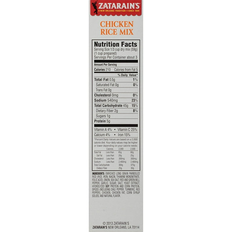 Zatarain's® Chicken Flavored Rice, 6.3 oz