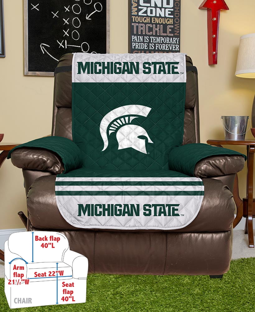 COLLEGIATE CHAIR/RECLINER COVERS`TEAM LOGO AND VIVID COLORS COVERS HOME DECOR 