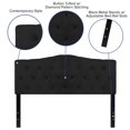 thumbnail image 2 of Cambridge Tufted Upholstered Queen Size Headboard in Black Fabric, 2 of 9