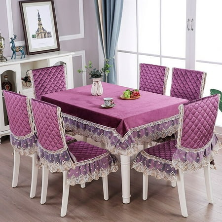 

ASWMXR Velvet Tablecloth Chair Cushion Cover Wedding Table Cloth European Solid Color Hotel Dining Table Rectangular Table Covers