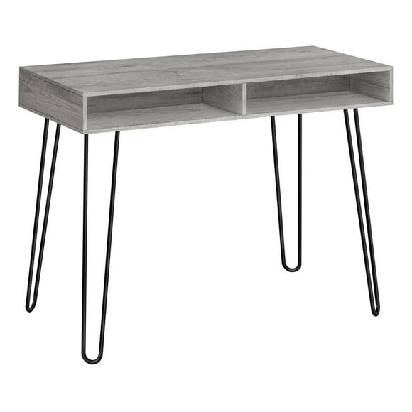 Monarch Specialties Bureau, Bureau À Domicile, Ordinateur Portable, Configuration Gauche, Droite, Tiroirs De Rangement, 40"l, Travail, Métal, Stratifié, Gris, Noir, Contemporain, Moderne