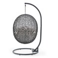 thumbnail image 6 of Swing Lounge Chair, Sunbrella, Grey Gray White, Modern Contemporary Urban Design, Outdoor Patio Balcony Cafe Bistro Garden Furniture Hotel Hospitality, 6 of 8